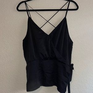 Express Women’s Black Dressy blouse top shirt size Large